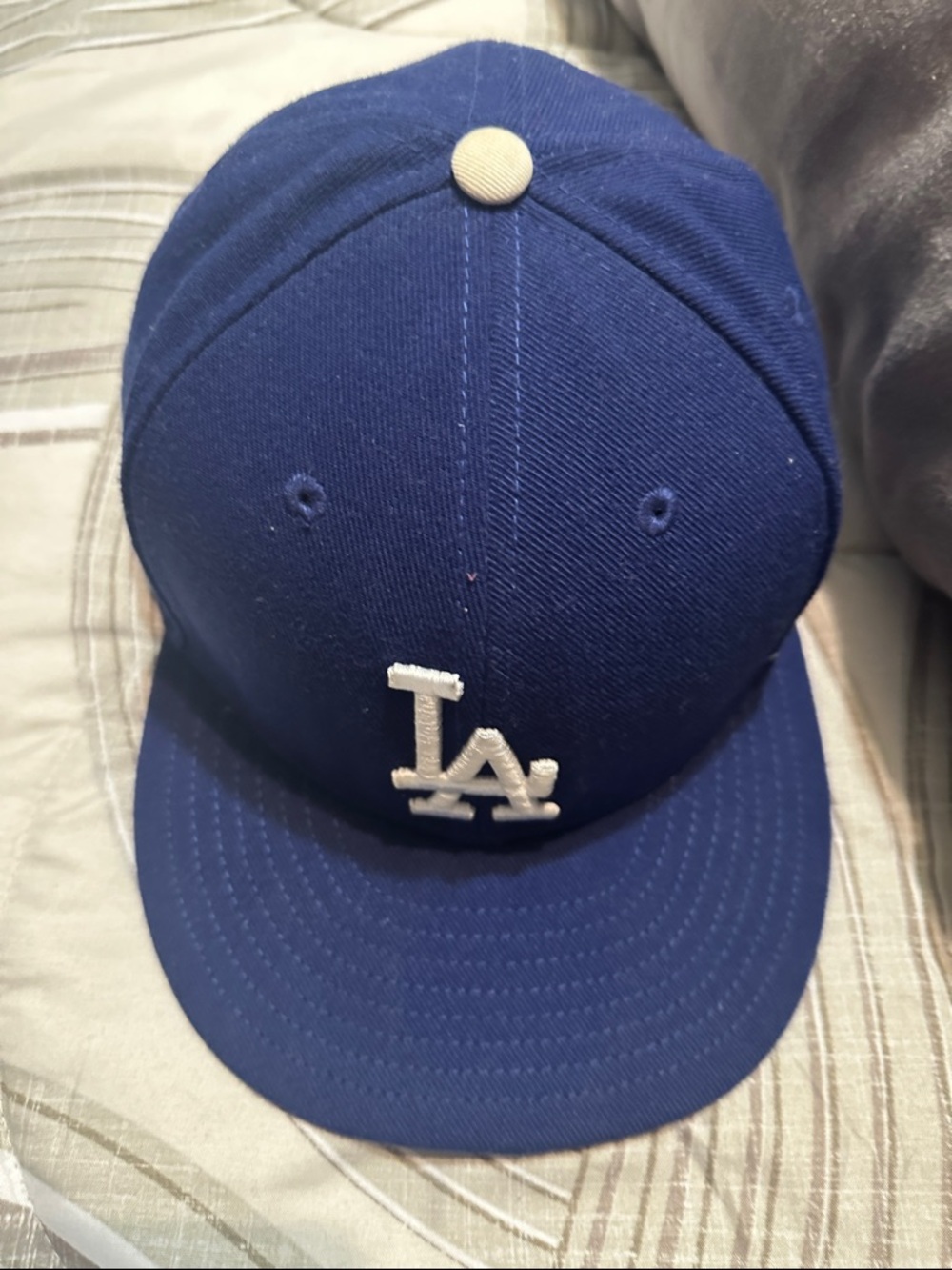 New Era  Royal Blue LA Baseball Cap with White Logo